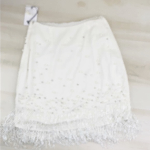 LPA ELISE FRINGE MINI SKIRT Beaded Rhinestone - Picture 9 of 12